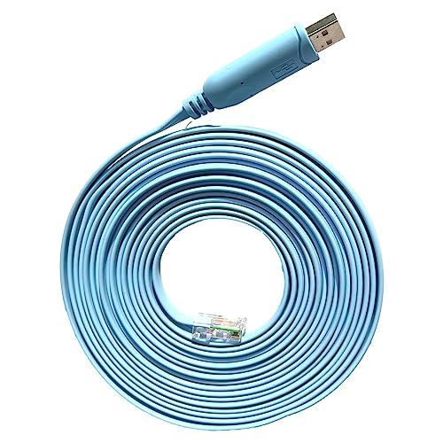 JSM FITNESS USB zu RJ-45 Konsolenkabel zur Konfiguration von Netzwerkgeräten - Länge 5m und FTDI Chip, Console cable für Cisco Routers, Switches, funktioniert mit Windows, Linux, Mac JSM FITNESS USB zu RJ-45 Konsolenkabel zur Konfiguration von Netzwerkgeräten - Länge 5m und FTDI Chip, Console cable für Cisco Routers, Switches, funktioniert mit Windows, Linux, Mac von JSM FITNESS