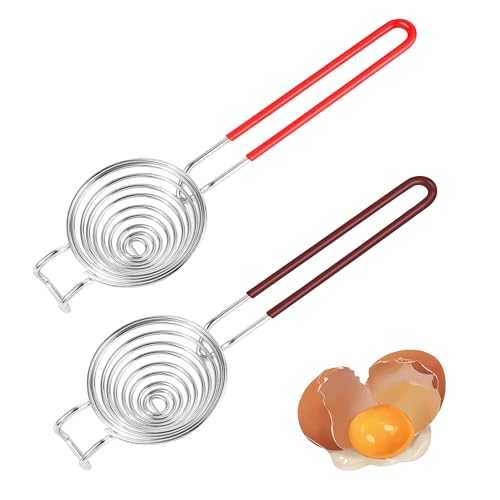 2 Stück Edelstahl Eiertrenner Eiweiß Trenner Eigelb Trenner für Küchen Hilfsmittel Backen Werkzeug von JSMTKJ