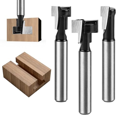 Fräser Schaft, 3-tlg Fräser Set Fräser für Oberfräse Fräsen Werkzeug Set Nutfräser 6.35mm Fräser Schaft Cutter Router Holzbearbeitungswerkzeug Bit für Oberfräse Holzbearbeitung von JSMTKJ