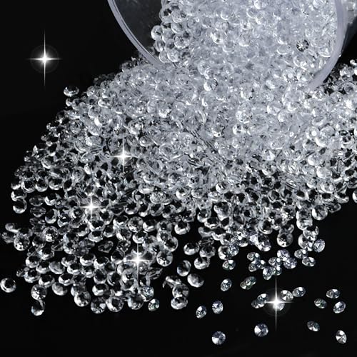 JSMTKJ 8000Stk Deko Diamanten, 6mm Acryl Diamanten, Transparentes Kristall für Vase Füller Hochzeit Gunst Tabelle Mittelstück JSMTKJ 8000Stk Deko Diamanten, 6mm Acryl Diamanten, Transparentes Kristall für Vase Füller Hochzeit Gunst Tabelle Mittelstück von JSMTKJ