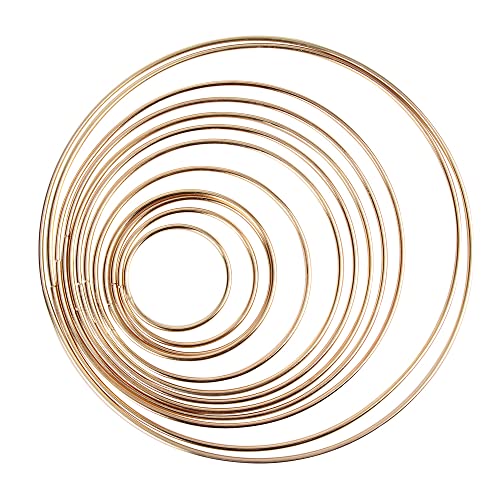 JSMTKJ Metallringe Drahtringe Traumfänger Basteln Floral Hoops Ringe 12 Größen Metallringe Drahtring für Wickeltechnik, Traumfänger, Floristik, Hochzeitskranz, Hoops von JSMTKJ