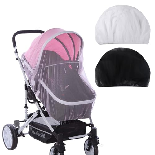 JSMTKJ Moskitonetz Kinderwagen 2Pcs Universal Insektenschutz für Kinderwagen/Bett oder Autositz 120x60 cm von JSMTKJ