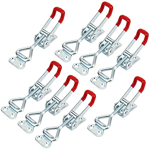 Spannverschluss Bordwandverschluss,8 Stück Hebel Verschluss Haltekapazität Türriegel Eckbefestigung Klein Kniehebelspanner Latch Button Toggle Latch 100kg von JSMTKJ