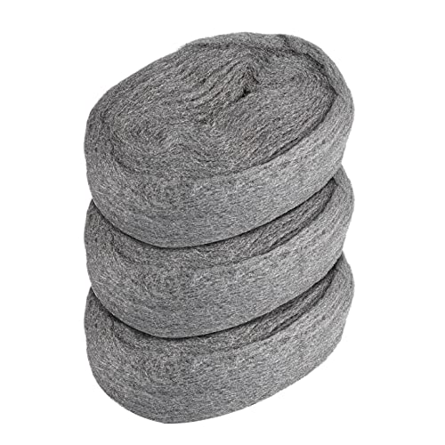 JSMTKJ 4 Rollen Stahlwolle Gegen Mäuse Polieren Steel Wool Edelstahl Güteklasse 0000 Stahlwolle Fein Wiederverwendbar für Löcher Wand Risse von Haus,Garten, Reinigen und Polieren von JSMTKJ