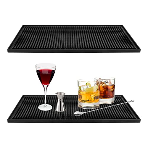 Tampermatte, 2Pcs Tamping Matte aus robustem Gummi Kaffee Tamper Matte Anti-Rutsch Bar Service Mat für Bar Club Küche Café 15x30cm von JSMTKJ