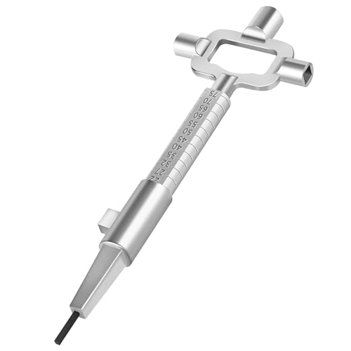 JSMTKJ Universal Bauschlüssel Profi-Set mit Architektenschlüssel & Baustellenschlüssel –Zinklegierung Schlüssel für Schaltschrank, Bau & Industrie –Zylinder-Messlehre-Funktion von JSMTKJ