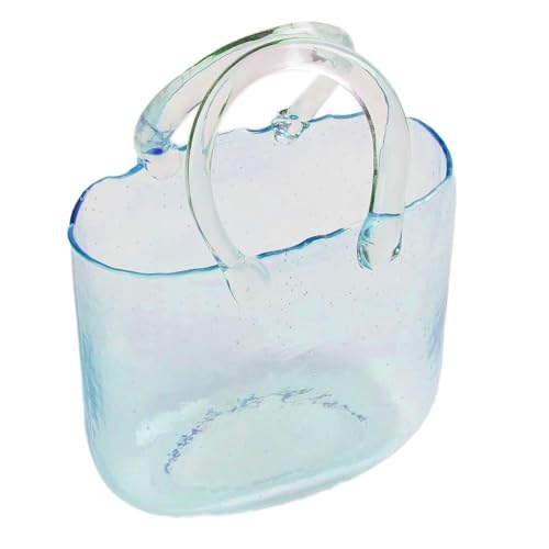 Einzigartige Vase in Handtaschenform, Glasvasen, dekorative Wasserpflanzen-Glasvase, Mini-Kristall-Aquarium-Topper, für den Tisch von JSNKJLMN