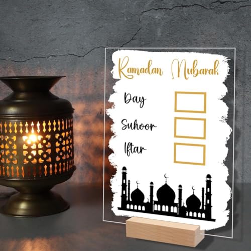 Ramadan Adventskalender Countdown bis Eid Acryl Ramadan Kalender Tafel Tage des Ramadan Countdown Kalender Dekorationen Ramadan Kalender Geschenk von JSNKJLMN