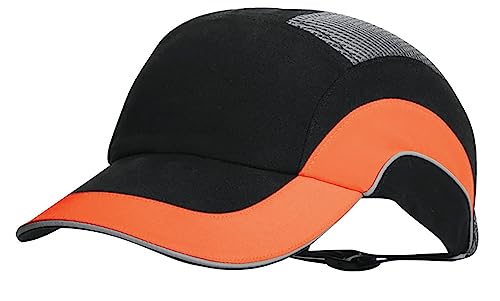 JSP Anstoßkappe, Hardcap A1+, 7 cm langer Schirm, Schwarz/Orange (ABR000-00N-500) von JSP