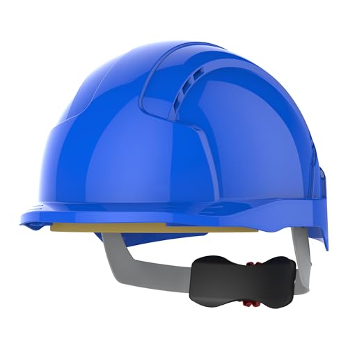 JSP EVOLite Micro Peak Wheel Ratchet Helm, belüftet, Blau (AJD170-000-500) von JSP