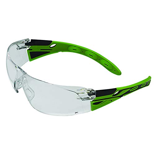 JSP Eiger KN UV400 Schwarz-Grün Bügel Klarglas AS/AF Beschichtung (1EIGGREEN23CKN) von JSP