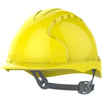 Nicht belüfteter Arbeitsschutzhelm mit Mikrovisier EVO3 Monteur Gelb von JSP