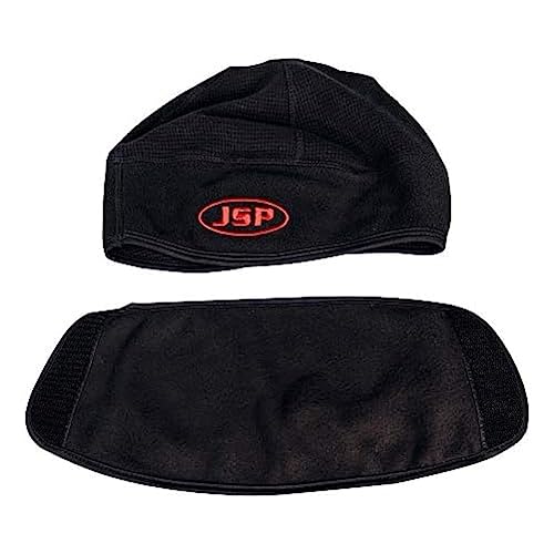 JSP Surefit Thermo-Schutzhelm mit abnehmbarer Gesichtsabdeckung, Größe M/L, Schwarz (AHV009-901-100) von JSP