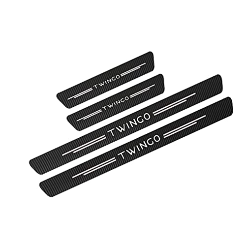 FüR Renault Twingo Auto Styling Leder Threshold Carbon Fiber Aufkleber Threshold Pedal Protector ZubehöR 4 StüCk von JSPP