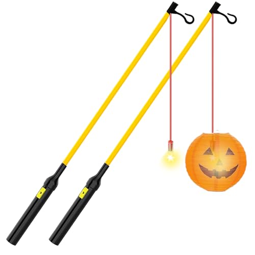 JSRHEEM Laternenstab Elektrisch 40cm für St. Martin, Laternenstab LED, Sankt Martin Laterne Kinder Elektrischer Stab für Laternenumzüge, Martinsumzüge (Schwarz2) von JSRHEEM