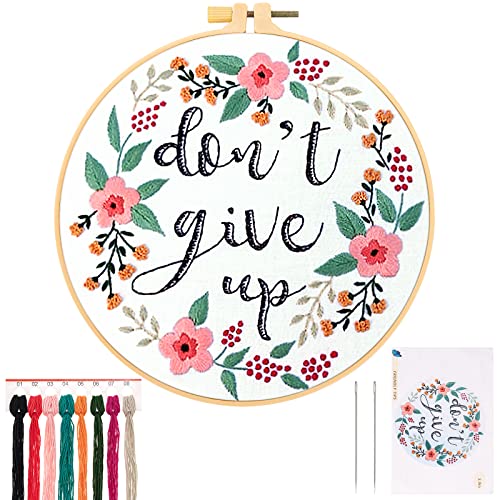 JSRQT Sticken für Anfänger, Stickerei Kit, Gestempelte Kreuzstich-Sets für Erwachsene und Kinder, Stick-Starter-Set mit Inspirierendes Kranzmuster, Stickwerkzeug-Set für DIY-Kunst, Nähen, Basteln JSRQT Sticken für Anfänger, Stickerei Kit, Gestempelte Kreuzstich-Sets für Erwachsene und Kinder, Stick-Starter-Set mit Inspirierendes Kranzmuster, Stickwerkzeug-Set für DIY-Kunst, Nähen, Basteln von JSRQT