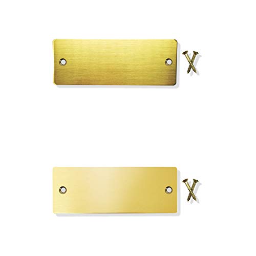 Graviertes poliertes Messingschild Türschild Namensschild Klingelschild Briefkastenschild (gebohrt, 80x30) von JSSC Neugart GmbH