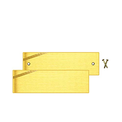 Türschild aus Messing mit Hammerschlag/Diamantschlag, gebohrt/ungebohrt mit UV-Druck (links oben, 150x45) von JSSC Neugart GmbH
