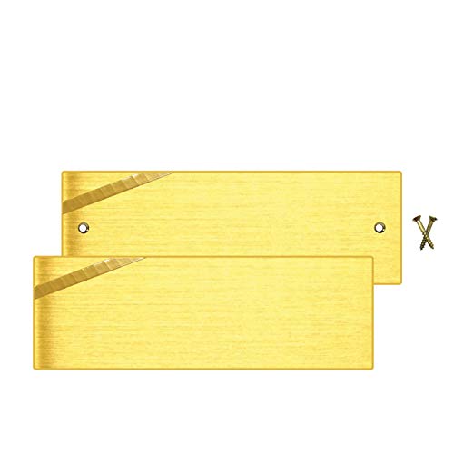 Türschild aus Messing mit Hammerschlag/Diamantschlag, gebohrt/ungebohrt mit UV-Druck (links oben, 180x60) von JSSC Neugart GmbH