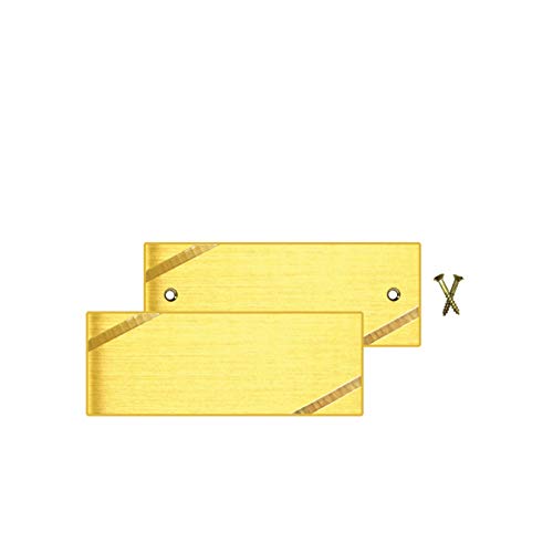Türschild aus Messing mit Hammerschlag/Diamantschlag, gebohrt/ungebohrt mit UV-Druck (links oben/rechts unten, 120x45) von JSSC Neugart GmbH
