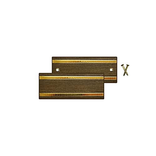 Türschild aus brüniertem Messing, ungebohrt/gebohrt mit Wunschgravur und Hammerschlag/Diamantschlag (horizontal, 100x40) von JSSC Neugart GmbH