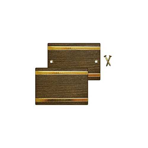 Türschild aus brüniertem Messing, ungebohrt/gebohrt mit Wunschgravur und Hammerschlag/Diamantschlag (horizontal, 85x60) von JSSC Neugart GmbH
