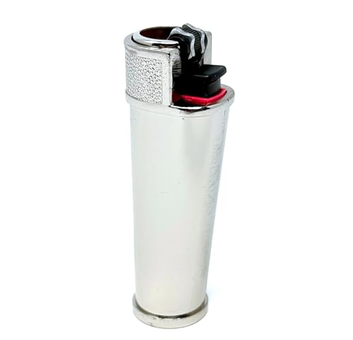 Metall-Feuerzeugkoffer passend für Clipper Feuerzeug Standard volle Größe einteilige Feuerzeugtasche in Silber von JSSELLER