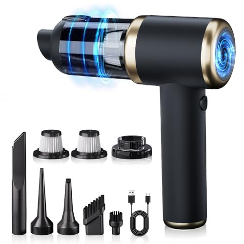 JSUDQR Handstaubsauger Kabellos Auto Staubsauger 4 in 1 Leichtes Staubsauger Wiederaufladbarer Mini Staubsauger 6000Pa Starke Absaugung für Haus, Büro, Auto, Küche, Haustier von JSUDQR