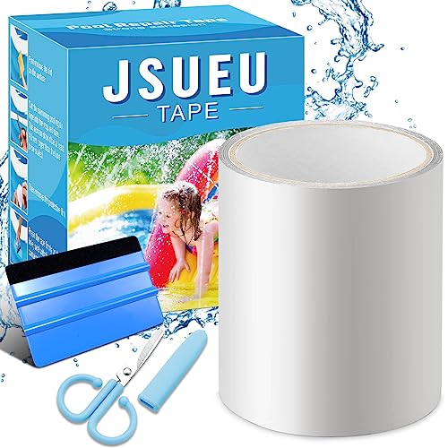 JSUEU Pool Reparaturset,Wasserdichtes Klebeband für Pool Folienbecken, Pool Flicken Unterwasser TPU Luftmatratze Reparaturset 10 * 150 cm Reparaturband für Pool, Swimming Pool Repair Kit von JSUEU