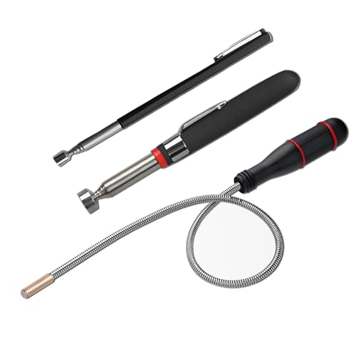 3 Stück Magnetstab Teleskop, Teleskopstab Magnet Werkzeug Flexibler Magnetheber Magnetstabgreifer Teleskopmagnet Stabmagnet Extra Stark (1.5LB 3LB 5LB) von JSUOEO