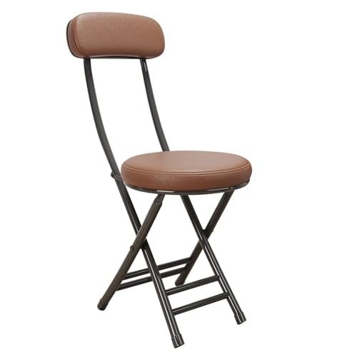 Gepolsterter Klapphocker Tragbarer Klappstuhl for Den Heimgebrauch Mit Bequemer Verstellbarer Rückenlehne Geringer Stellfläche Geeignet for Privathaushalte Konferenzräume(Brown+black) von JSWHYBD