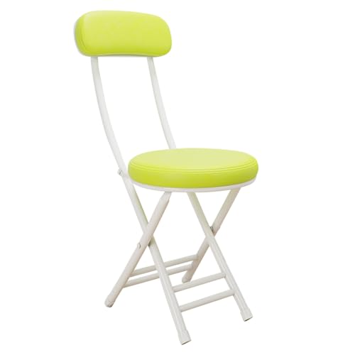 Gepolsterter Klapphocker Tragbarer Klappstuhl for Den Heimgebrauch Mit Bequemer Verstellbarer Rückenlehne Geringer Stellfläche Geeignet for Privathaushalte Konferenzräume(Light green+white) von JSWHYBD