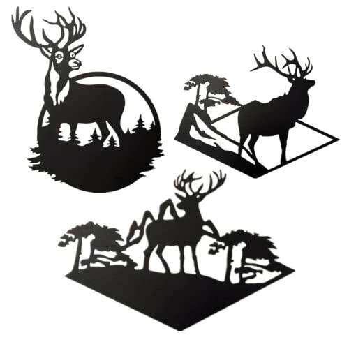 JSWLYWMTPJ 3 Stück Kreativ Metall Hirsch Wanddeko Schwarz Außen Wohnzimmer Garten Dekoration,Wandschmuck Metall Waldhirsch Kiefer Für Haus Garten Dekoration Wandkunst Metall JSWLYWMTPJ 3 Stück Kreativ Metall Hirsch Wanddeko Schwarz Außen Wohnzimmer Garten Dekoration,Wandschmuck Metall Waldhirsch Kiefer Für Haus Garten Dekoration Wandkunst Metall von JSWLYWMTPJ