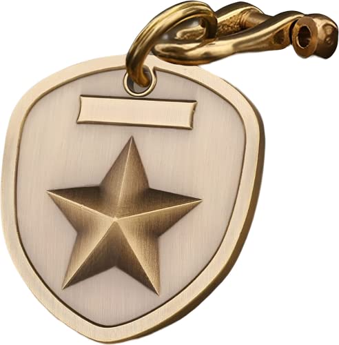 Schild Kupfer Hundemarke Personalisiert Mit Gravur,Armeestern Verschiedene Dog ID Tag Schild Kupfer Hundemarke Personalisiert Mit Gravur,Armeestern Verschiedene Dog ID Tag von JSWLYWMTPJ