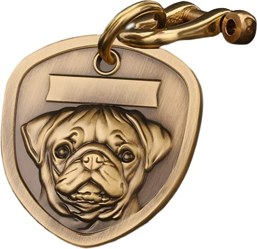 JSWLYWMTPJ Schild Kupfer Hundemarke Personalisiert Mit Gravur,Pug Verschiedene Dog ID Tag JSWLYWMTPJ Schild Kupfer Hundemarke Personalisiert Mit Gravur,Pug Verschiedene Dog ID Tag von JSWLYWMTPJ
