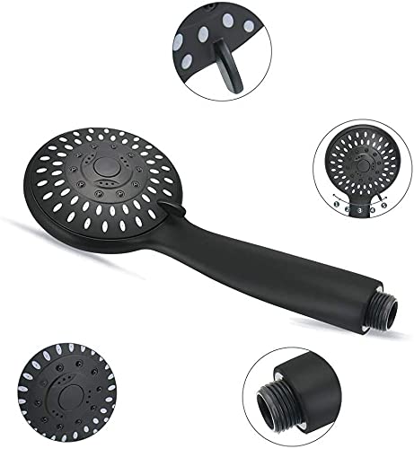 JSY Hochdruck-Handbrause, 5 Einstellungen, Handbrause mit leistungsstarkem Sprühstrahl, einfach zu reinigen und zu installieren, Badezimmer-Duschköpfe und Handbrausen von JSY