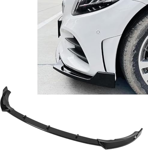 JSYDMA Vordere Stoßstangenlippe,kompatibel mit Benz C-Klasse W 205 C 205 S 205 2019–2021 AMG-Line,Auto Front Spoiler,1-Glossy Black von JSYDMA