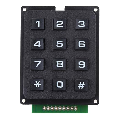 JSZDFSV 3 x 4 Matrixen Array 12 Tasten Tastenfeld Tastaturmodul für elektronische 12-Tasten-MCU-Membrantasten-Tasten-Tastatur mit 12 Tasten Tastaturmodule von JSZDFSV