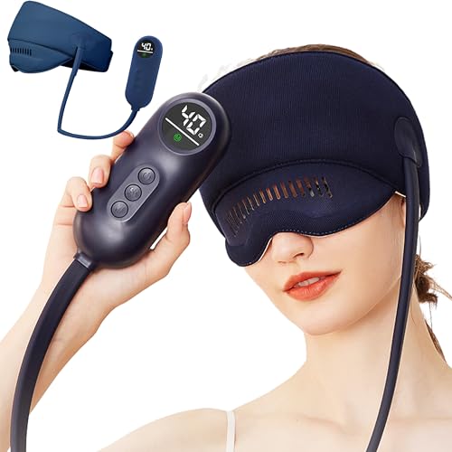 Kopfmassagegerät - Elektrisches Anti-Migräne Massagegerät zur Entspannung von Kopf durch Wärmekompression, Kopfmassage Gerät Förderung des Schlafes, Stressabbau fördern die Blutzirkulation, Blue von JSvsza