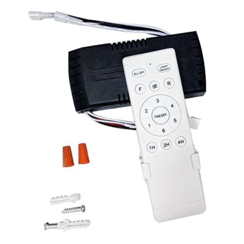 Universal-Deckenventilator-Fernbedienungs-Set, 6-Gang- und Timing-Fernbedienung, Ersatz für DC-Deckenventilator-Licht Universal-Deckenventilator-Fernbedienungs-Set, 6-Gang- und Timing-Fernbedienung, Ersatz für DC-Deckenventilator-Licht von JT2D