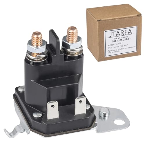 JTAREA 762-1261-211-50 Anlasserrelais Magnetschalter Starterrelais 12V 762-1261-211-51 Anlasser Relais für Trombetta Cub Cadet 862-1241-211-12 725-06153A 532192507 Rasenmäher Ersatzteile von JTAREA
