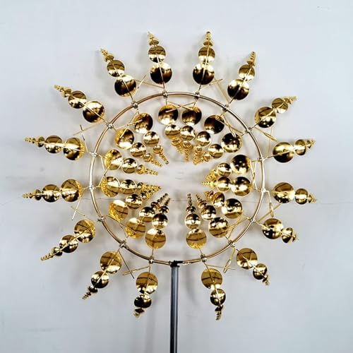 JTBDWOSK 3D Metall-Windmühle,Windbetriebene Kinetische Skulptur,Einzigartige Magische Rasen-Wind-Spinner für Hof und Garten Windfänger Außenterrassendekoration, Durchmesser: 32cm/12.6in,A JTBDWOSK 3D Metall-Windmühle,Windbetriebene Kinetische Skulptur,Einzigartige Magische Rasen-Wind-Spinner für Hof und Garten Windfänger Außenterrassendekoration, Durchmesser: 32cm/12.6in,A von JTBDWOSK