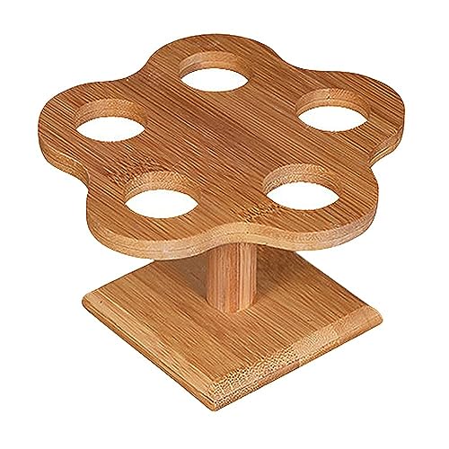 JTBDWOSK Bambus Eistütenhalter Eisständer Eiswaffelständer Eiswaffelhalter Waffelhalter Eiscreme Kühlgestell Pommes Ständer Halter für Geburtstag Hochzeit Nachmittagstee Dessert Sushi,Braun von JTBDWOSK