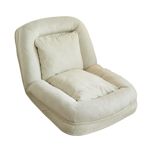 JTBDWOSK Beige,Klein, Klappbares Tatami-Schlafsofa, Schlafsofa mit Dickem Boden, 3-Fach Verstellbar, Weiche Bequeme Futon-Couch für das Heimbüro im Wohnzimmer von JTBDWOSK