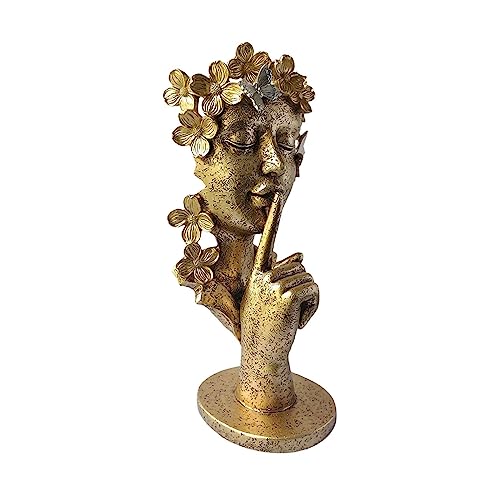 JTBDWOSK Denker-Statue weibliche,Skulptur Deko Wohnzimmer kreativer Abstrakter für Heimdekoration,Gold von JTBDWOSK