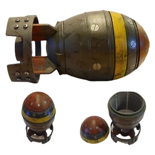 JTBDWOSK Mini Nuke Bomb Storage Box, Fallout -inspirierte, kreatives Harz handgefertigt,Grau von JTBDWOSK
