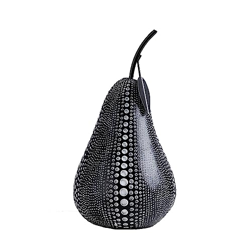JTBDWOSK Obst Abstrakte Statue Ornamente Einfache Zimmer Decor Weiß Schwarz Apple Birne Harz Figurine Deko Halloween Autumn Herbstdeko Dekokürbis Dekoobjekt Tischdeko Dekofrüchte,3 von JTBDWOSK