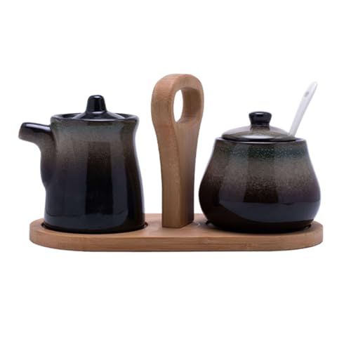 JTBDWOSK Sahne- Und Zuckerset Für Die Kaffeebar, Milchkännchen- Und Zuckersets, Zuckerdose Und Milchkännchen-Set, Kaffee-Servierset Mit Farbverlauf-Vintage-Glanz-Milchkännchen und Zuckerdose,A von JTBDWOSK