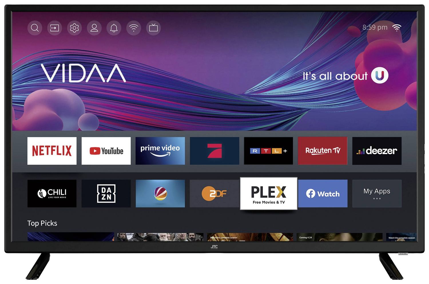 JTC EVOII32HD 80 cm 32 Zoll LED-TV Fernseher Smart TV DVB-T JTC EVOII32HD 80 cm 32 Zoll LED-TV Fernseher Smart TV DVB-T von JTC