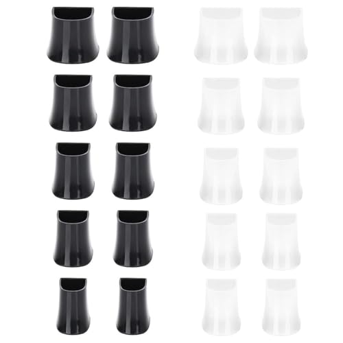 JTKREW 10 Paar High Heel Protectors, 5 Größen High Heel Stopper Schwarzer Und Transparenter Absatzschoner High Heels Schuhe Für Gras Hochzeit Outdoor Aktivitäten Leichtes Gehen (Xx, Xs, S, M, L) von JTKREW